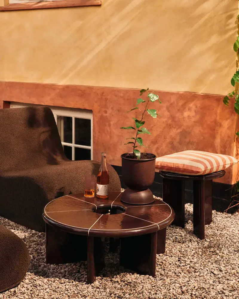 fauteuil jardin tissu bouclette