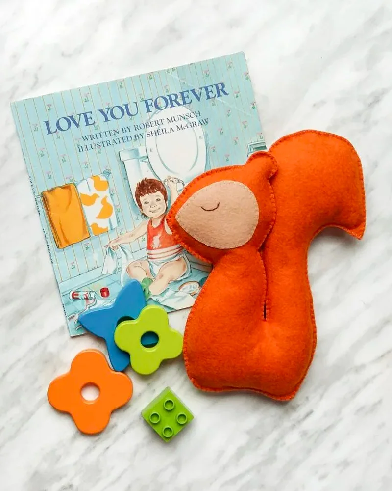 peluche ecureuil diy laine feutree