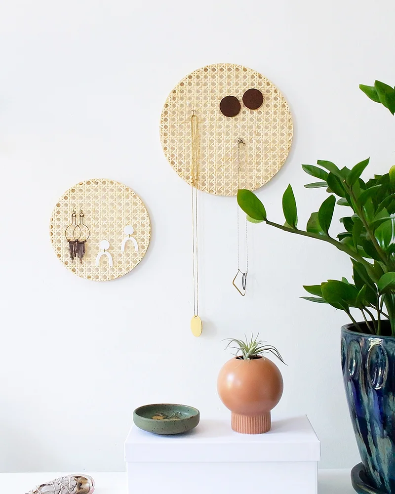 porte boucle oreille diy cannage