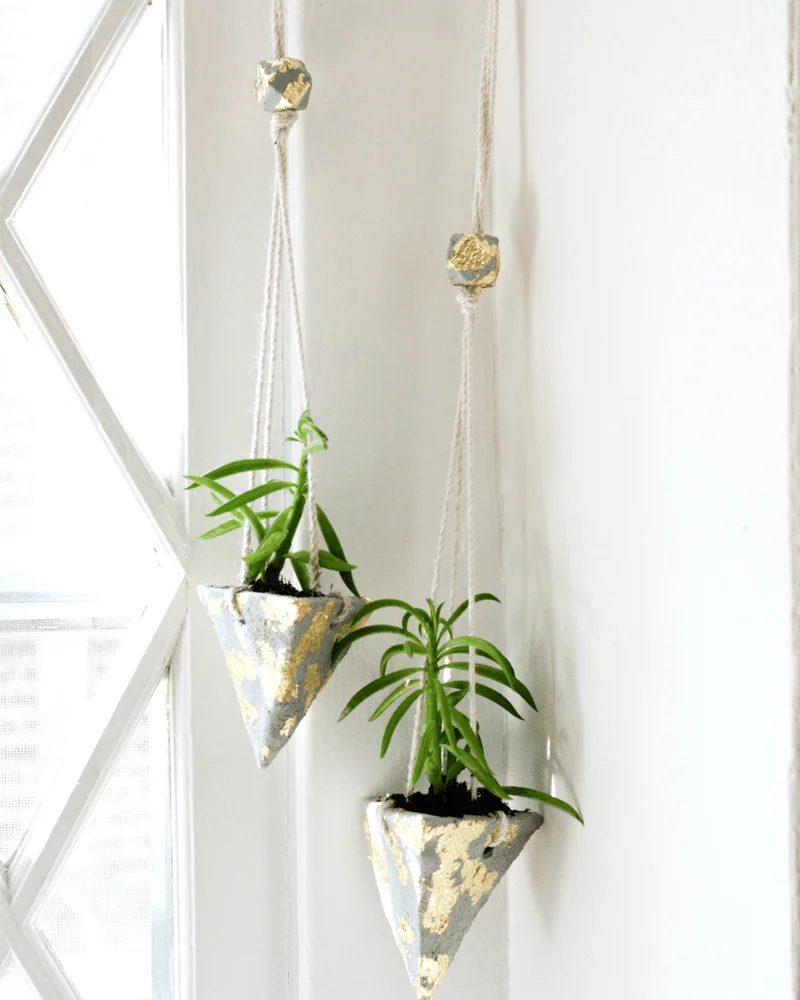 pot beton suspendu diy