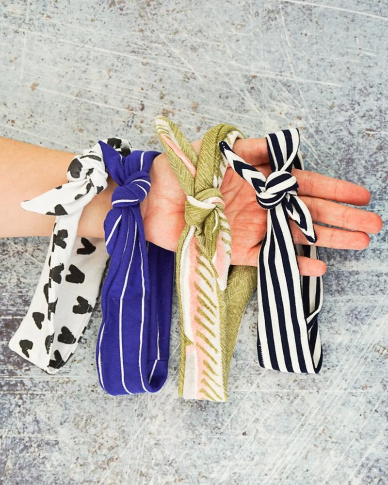 serre tete noeud tissu diy