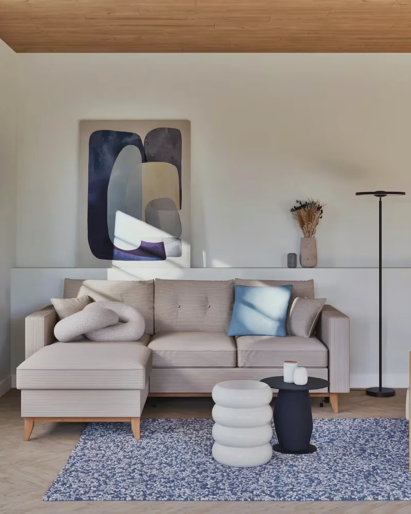 Canapé scandinave d'angle convertible Maisons du Monde