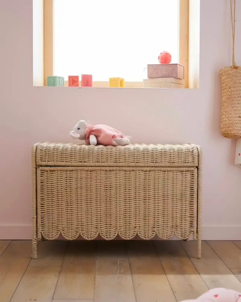 coffre rangement enfant festion osier