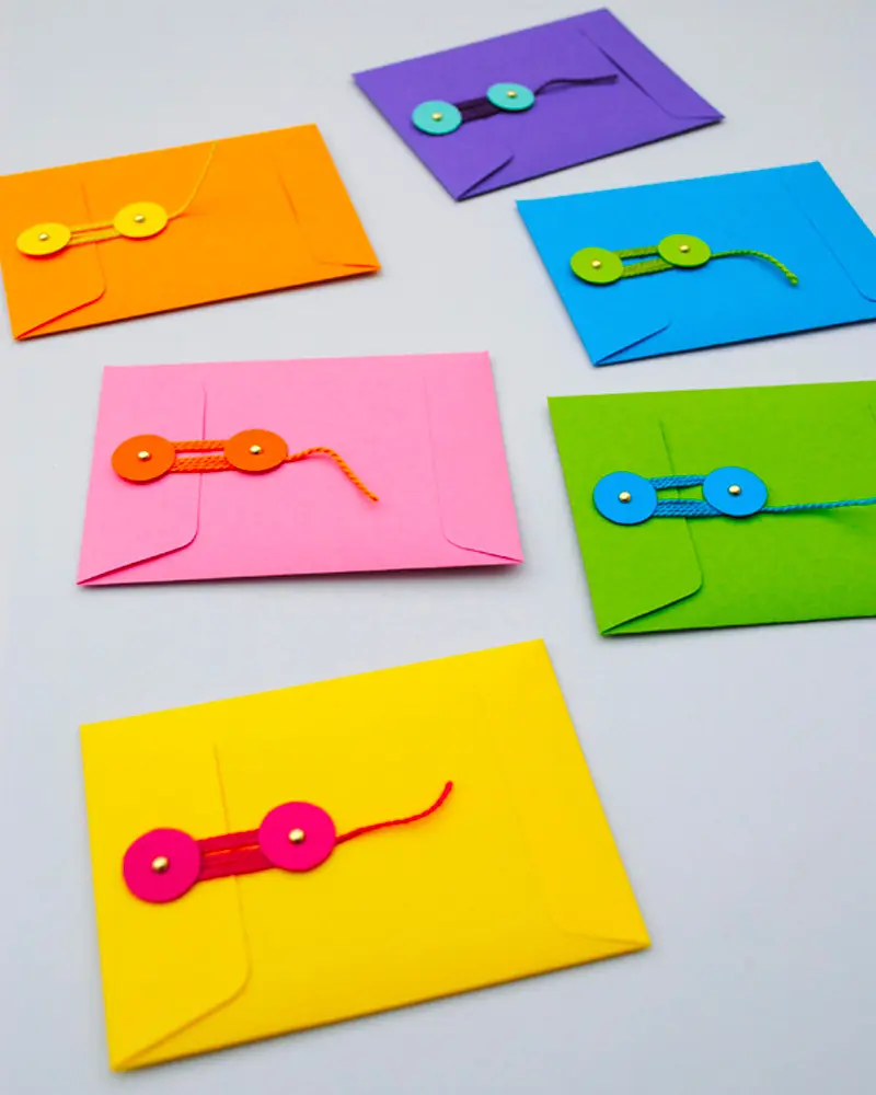 enveloppe coloree diy