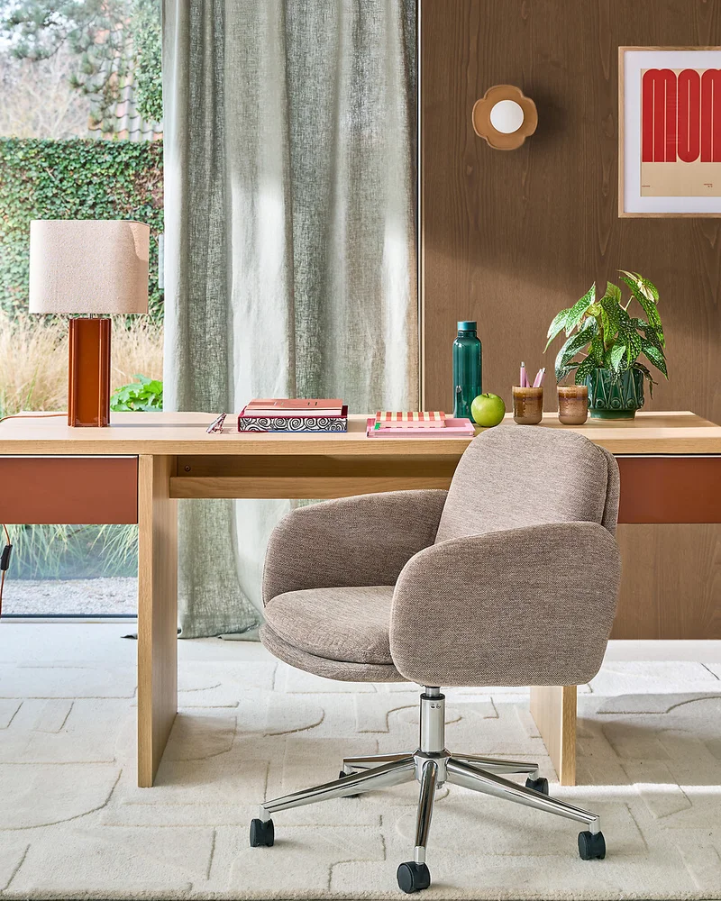 Grand bureau bois et terracotta La Redoute