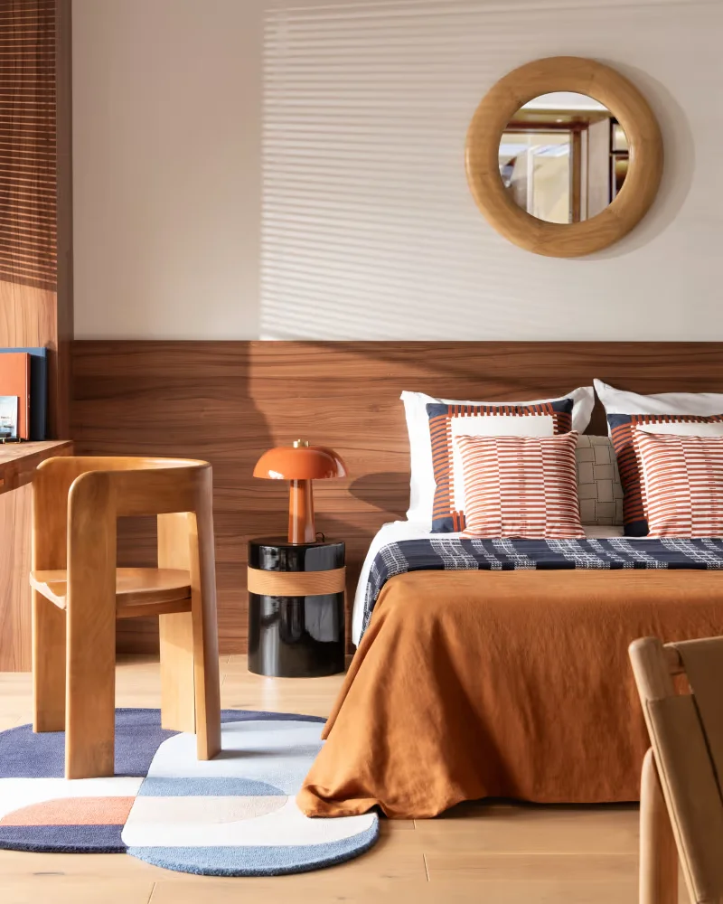 Lampe vintage métal orange Maisons du Monde