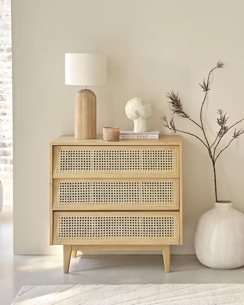 Petite commode vintage en cannage Maisons du Monde