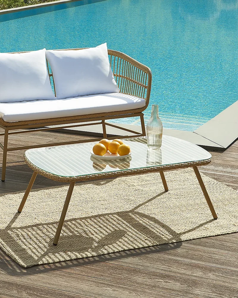 Salon de jardin style rotin tressé MYLIA