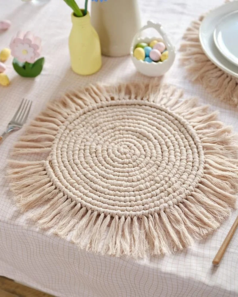 set de table diy macrame