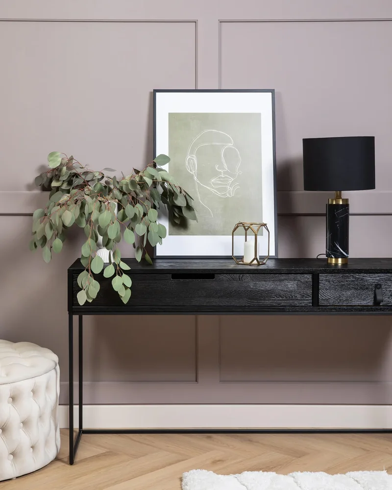 Console noire avec tiroir Westwing