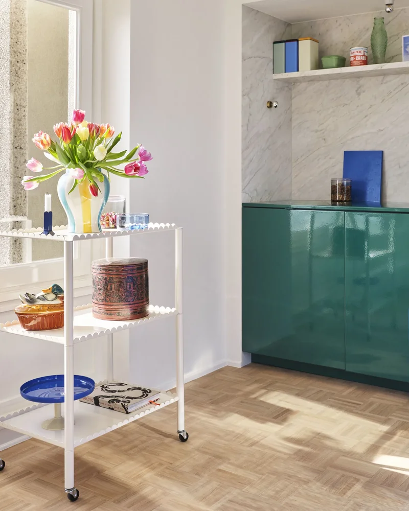 Desserte à roulettes blanche madeindesign.com