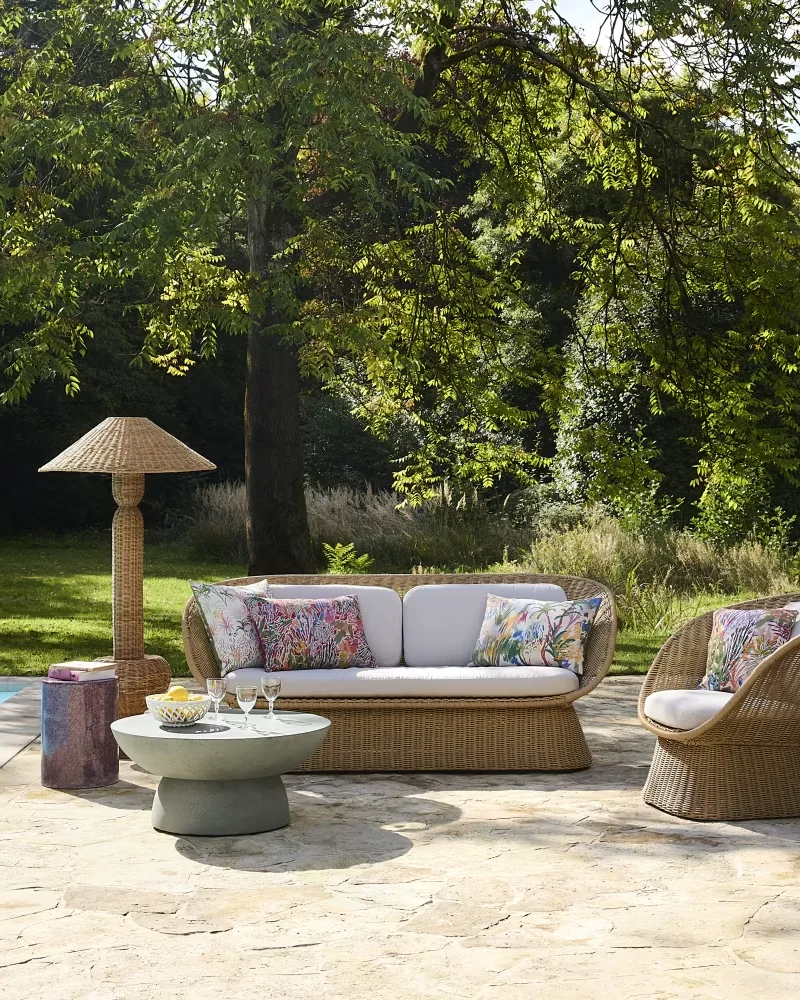 Lampadaire de jardin en rotin Maisons du Monde