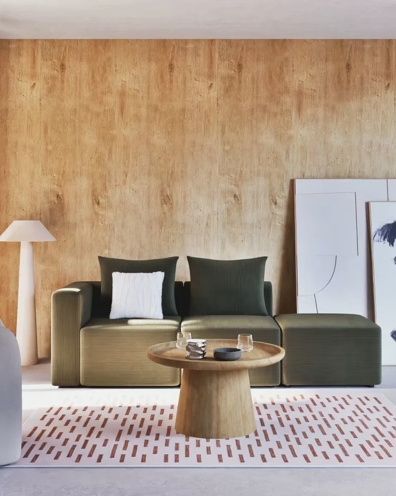 Petit canapé modulable vert kaki Maisons du Monde