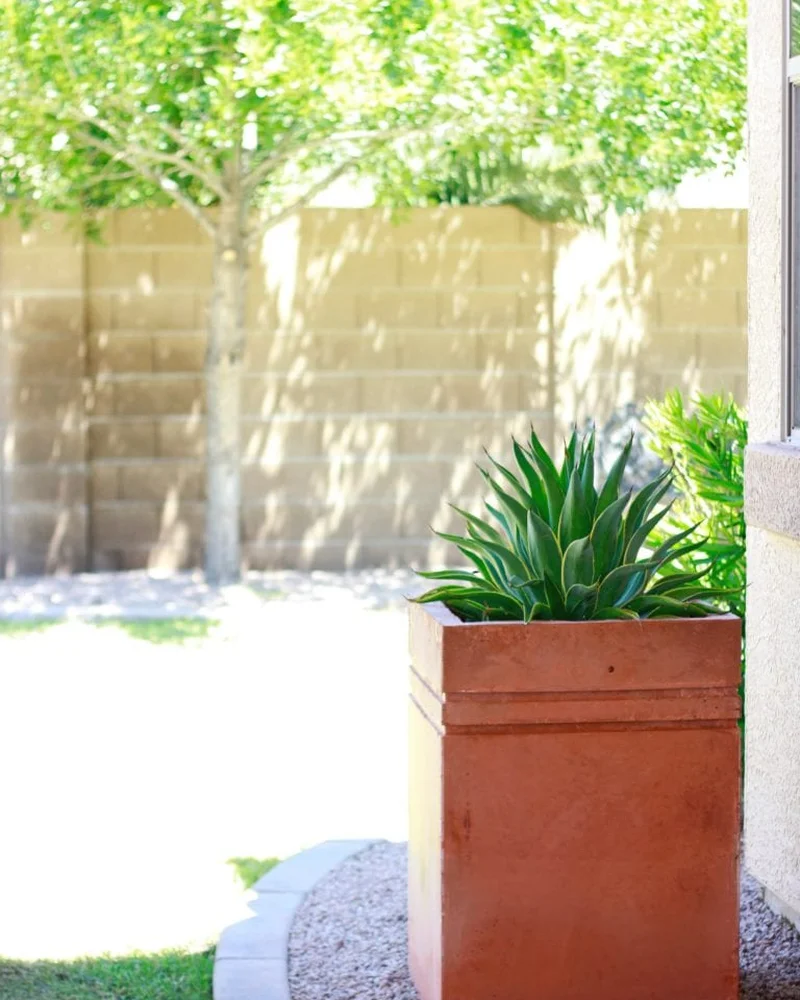 pot beton terracotta diy