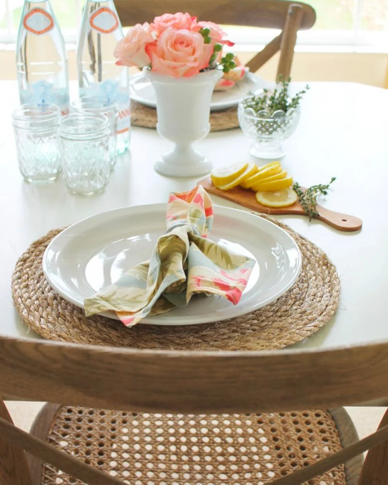 set de table rond corde diy