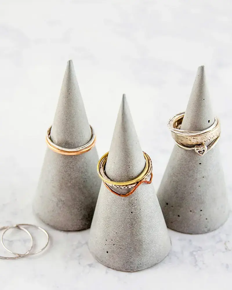 support bague diy beton