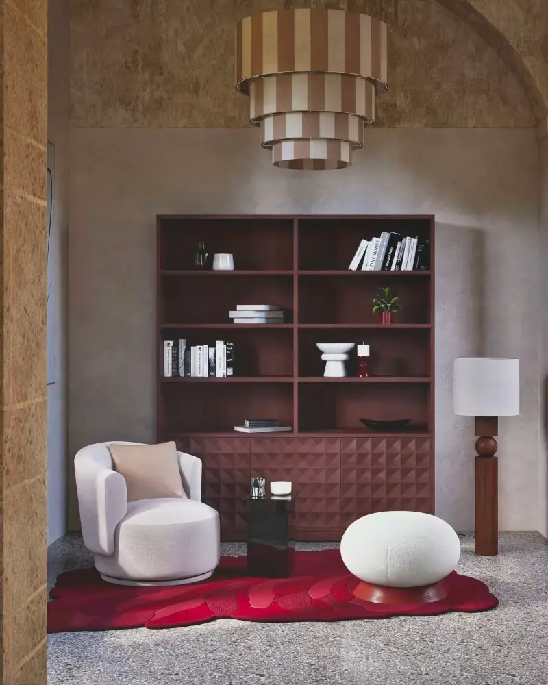 tapis fleur bordeaux