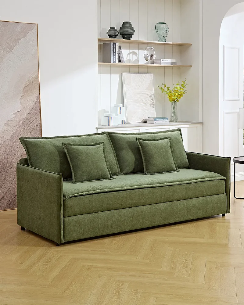 Canapé convertible vert kaki Vente-unique