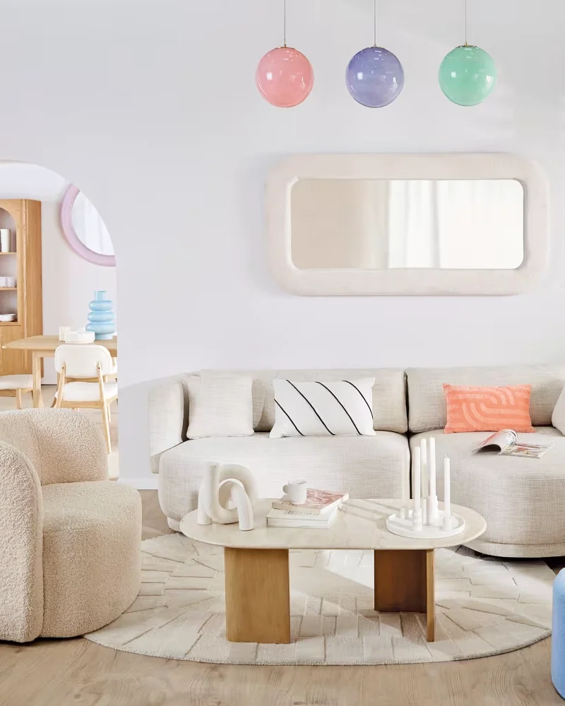 Canapé d'angle forme organique Maisons du Monde