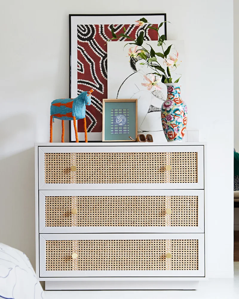 Commode en cannage grise La Redoute