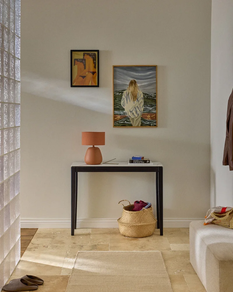 Console noire marbre blanc Westwing