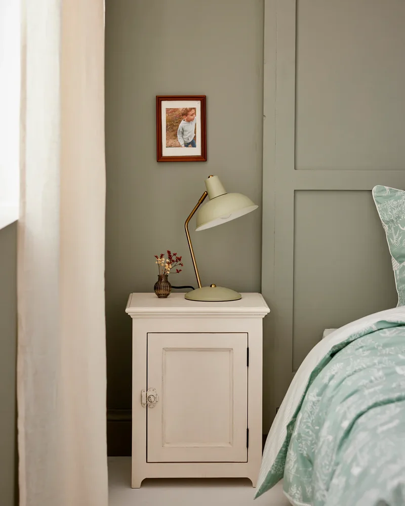 Lampe vintage vert et doré Cyrillus