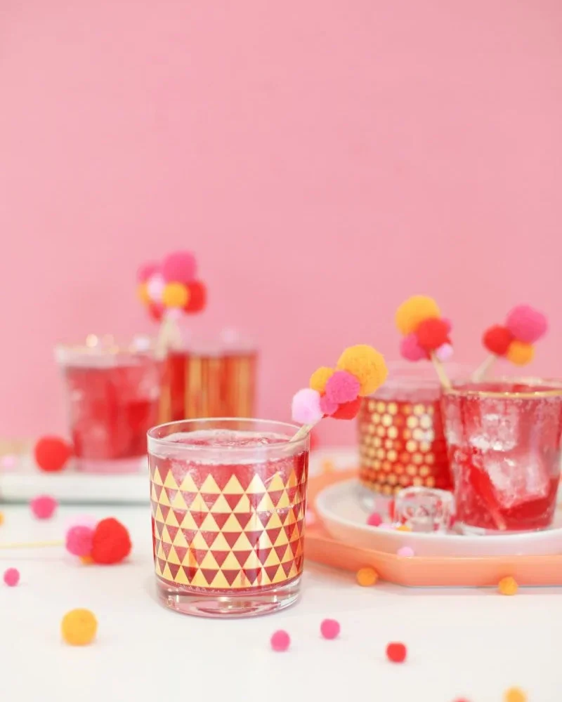 melangeur boisson diy pompons