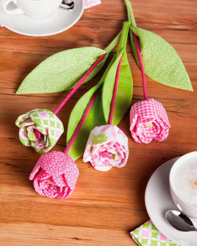 tulipe diy tissu