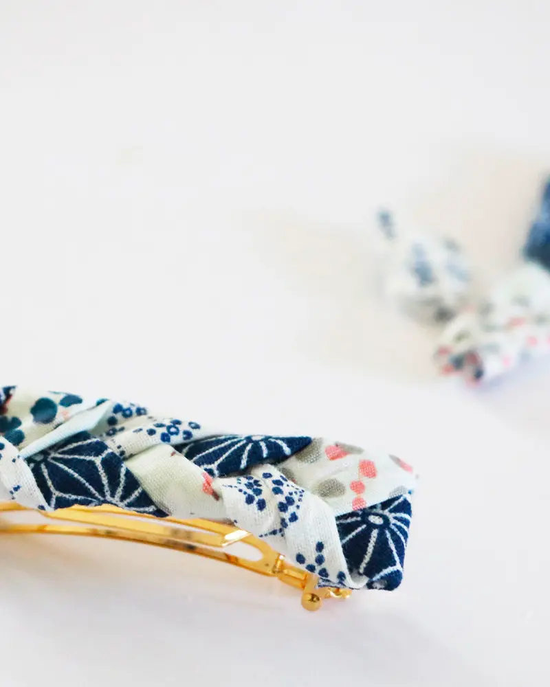barrette diy tissu tresse