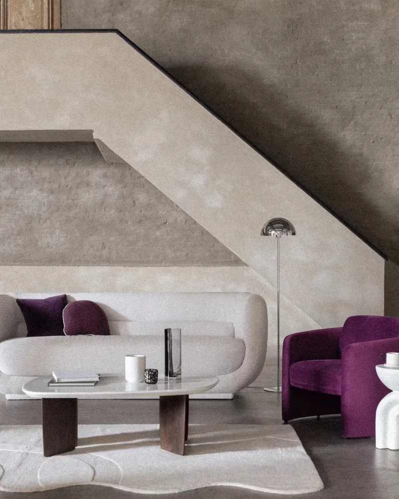 Canapé forme organique moderne Maisons du Monde