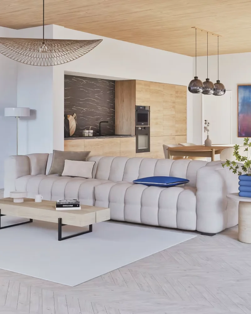 Canapé modulable capitonné Maisons du Monde