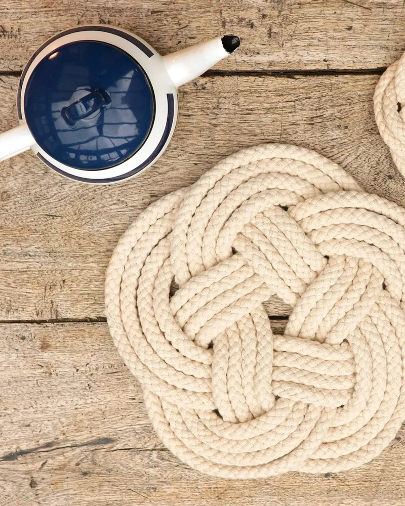 set de table corde tressee diy