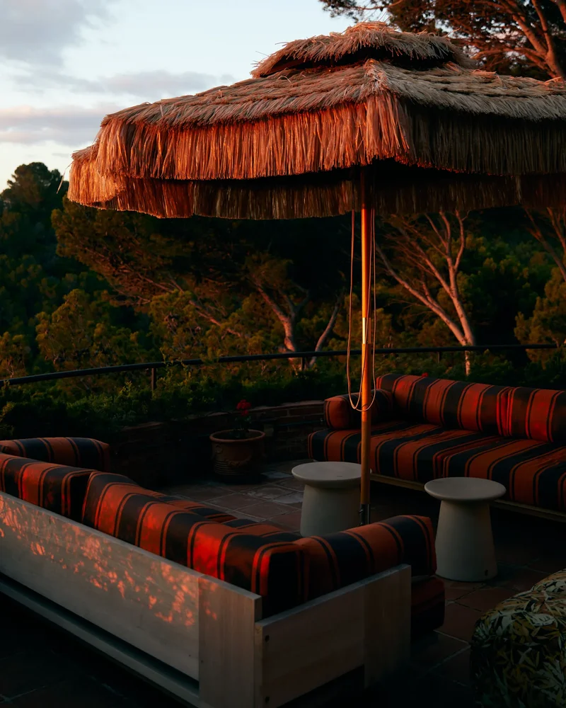 Parasol en paille