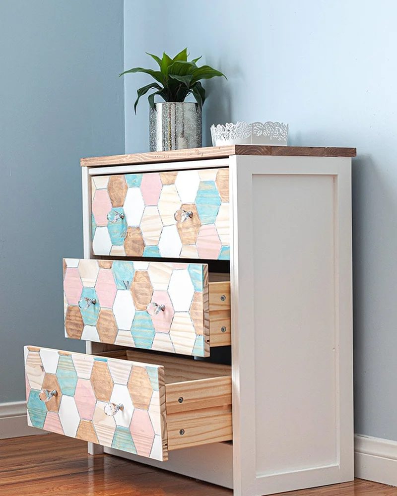 ikea hack rast motif peint