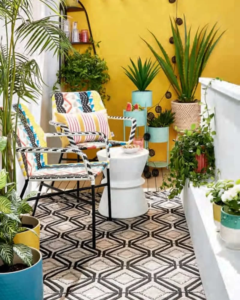 09 deco balcon ethnique jaune