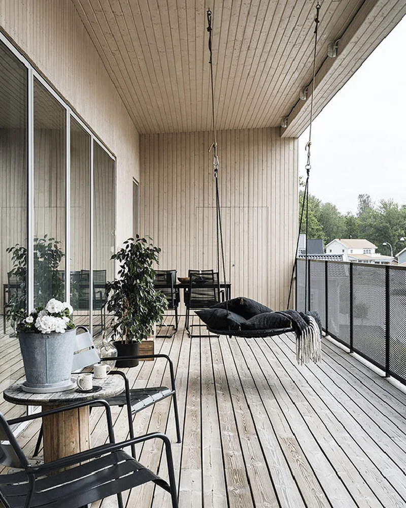 deco terrasse moderne noir bois