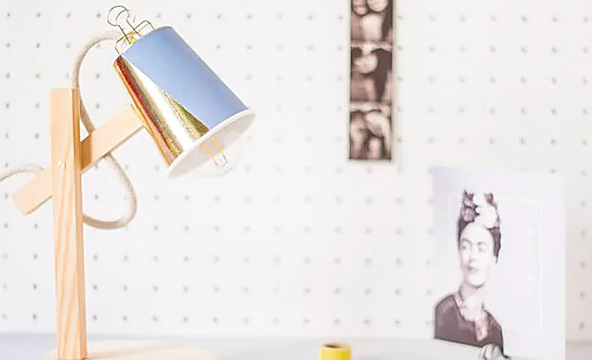fabriquer lampe bureau diy