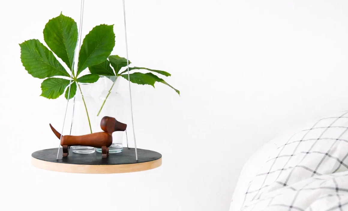 fabriquer table chevet suspendue diy