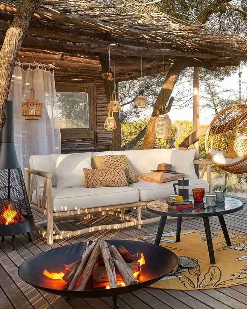deco terrasse cosy cocooning bois flotte