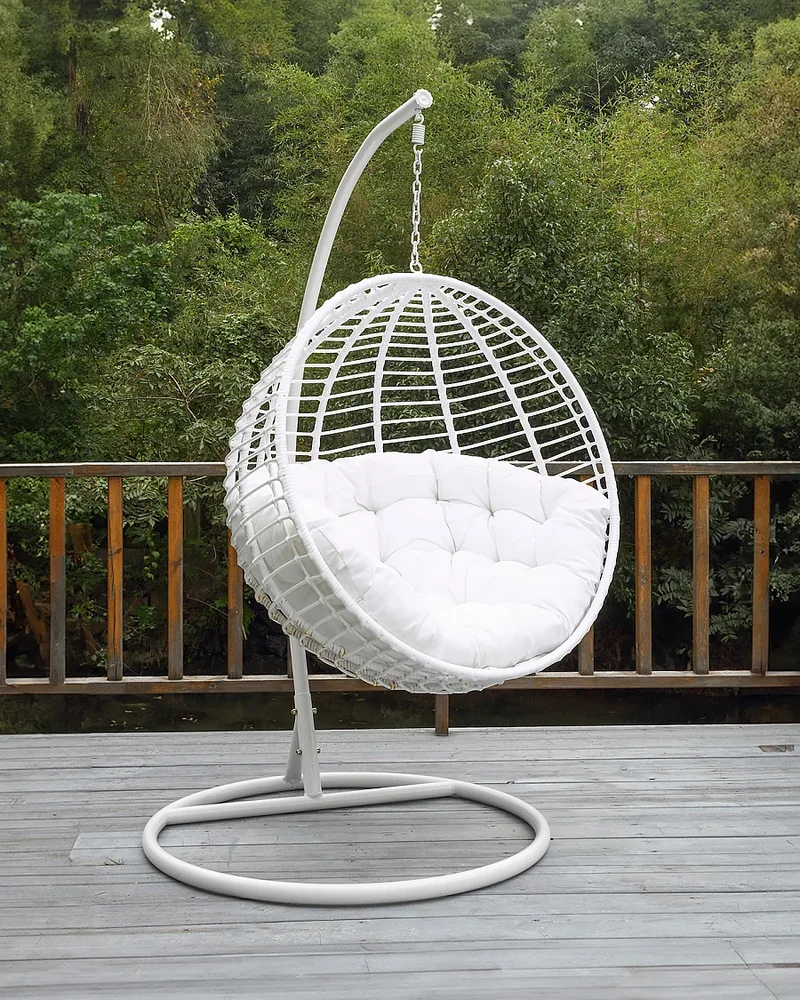 Fauteuil de jardin suspendu blanc MYLIA