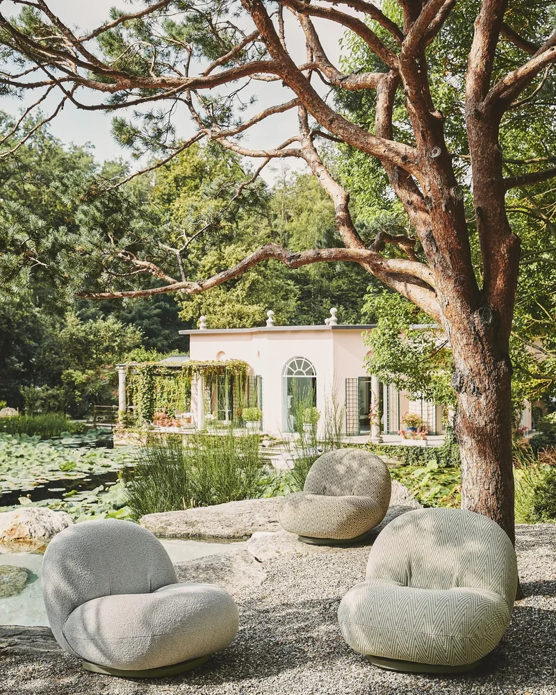 Fauteuil de jardin pivotant en tissu Westwing