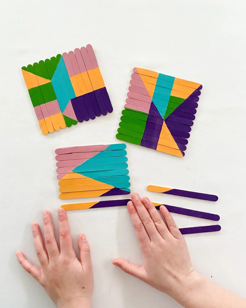 puzzle enfant diy batonnets bois