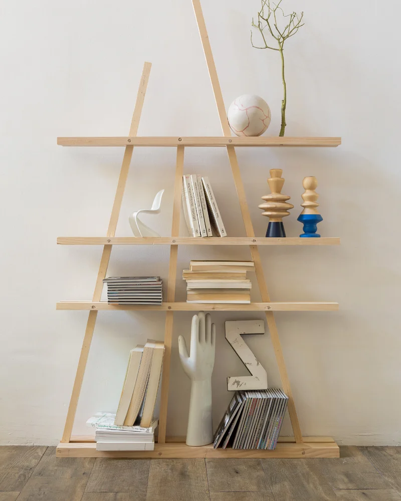 bibliotheque diy tasseaux bois moderne