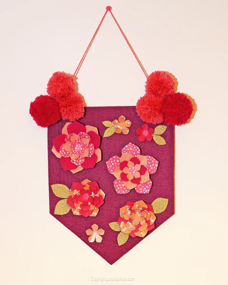 banniere florale papier diy
