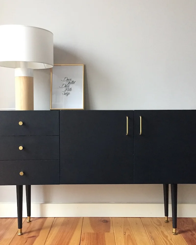 buffet vintage diy noir