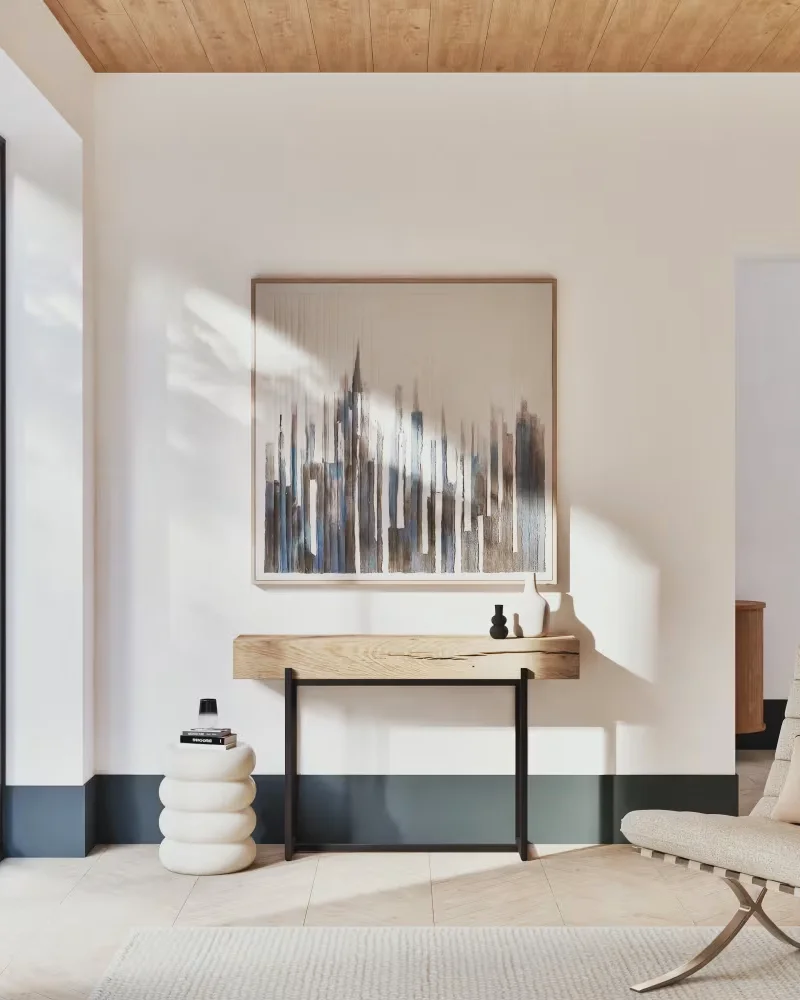 Console en bois et métal noir Maisons du Monde