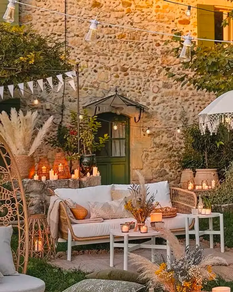 deco terrasse cosy cocooning boheme