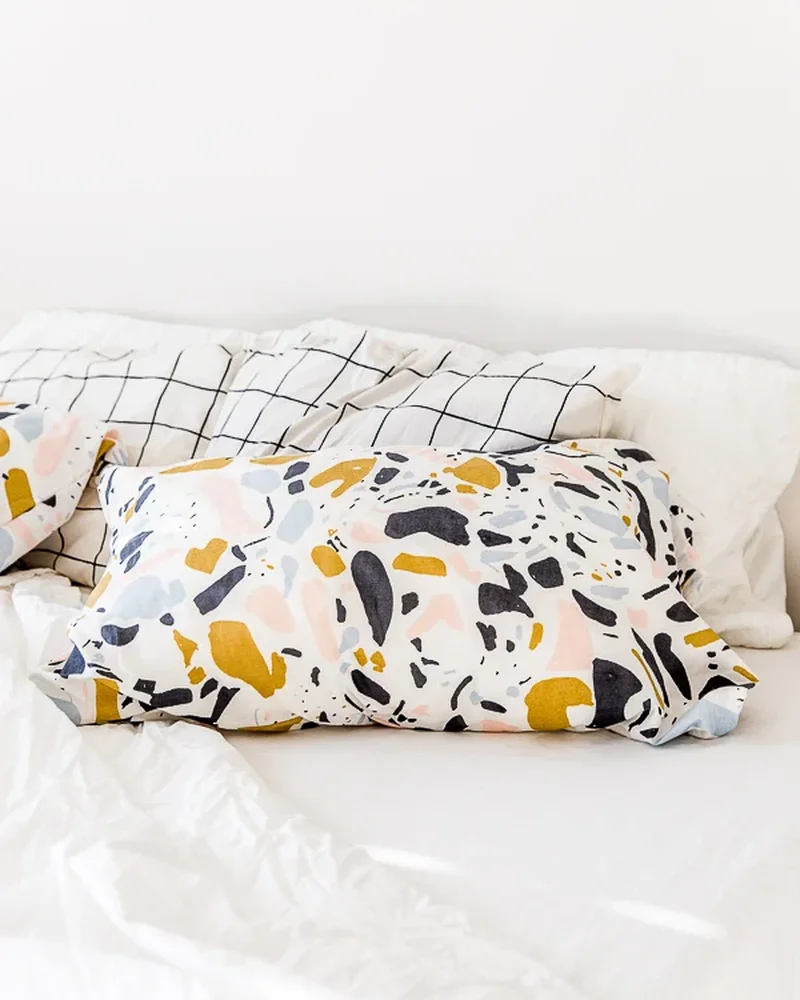 housse coussin terrazzo diy