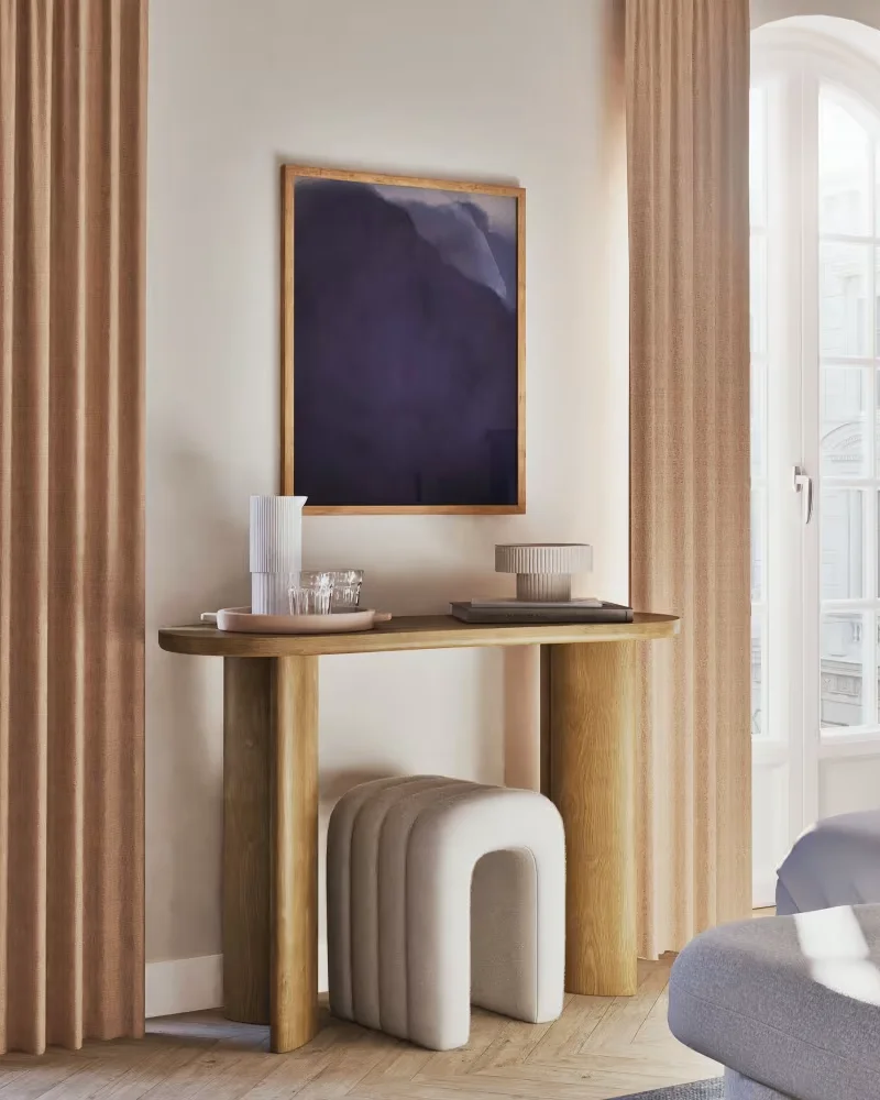 Console organique en bois Maisons du Monde