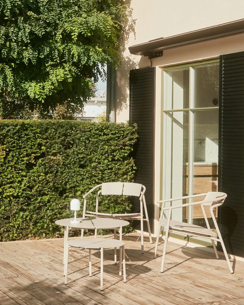 Fauteuil de jardin moderne en métal gris Westwing